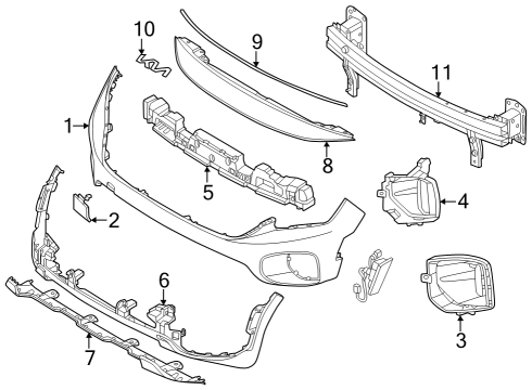 COVER-FR BUMPER UPR Diagram for 86511Q5800