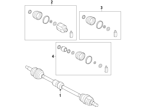 Boot Kit-Front Axle Differential Diagram for 495953X1A0