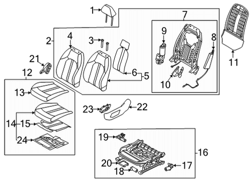 BACK ASSY-FR SEAT,LH Diagram for 88300L3060C23
