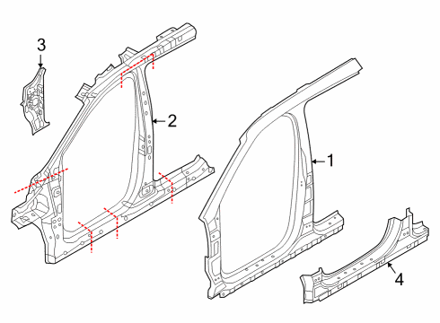REINF ASSY-SIDE COMP Diagram for 71120CH000