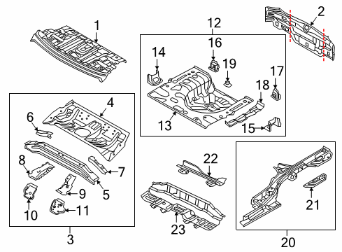 Panel Assembly-Back Diagram for 69100A7600