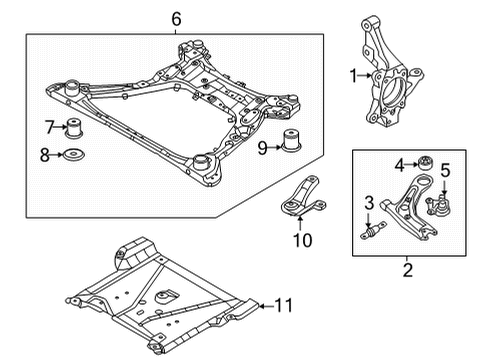Crossmember Complete Diagram for 62405N9150