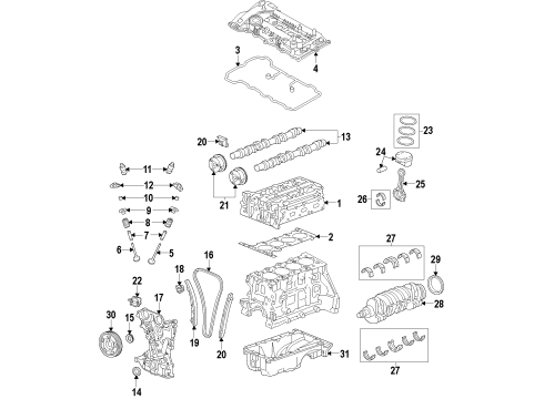Rotor-Oil Pump Inner Diagram for 261122E300