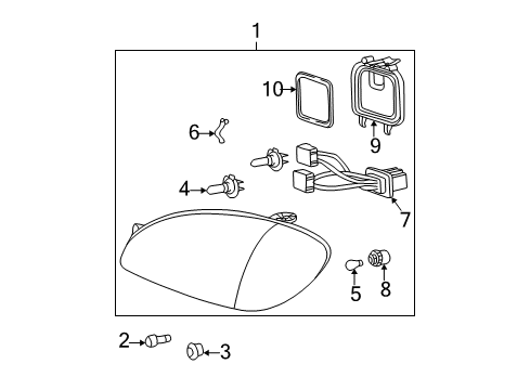 Holder-HEADLAMP Bulb Diagram for 9219438000