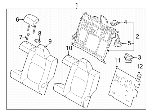 BACK ASSY-RR SEAT LH Diagram for 89300Q5041A7B