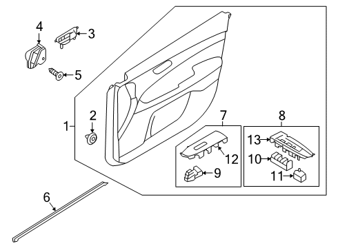 PANEL ASSY-FRONT DOO Diagram for 82308M7015B2Q
