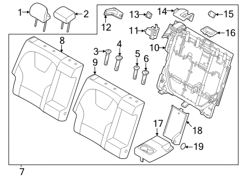 HEADREST ASSY-REAR S Diagram for 89705AT100A3R