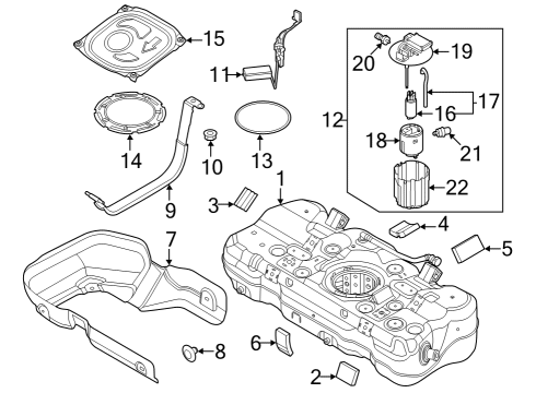 PAD-FUEL TANK Diagram for 31101AT000