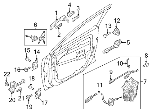 LINKAGE-FR DR I/S,RH Diagram for 813D2AT000