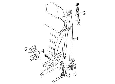 BUCKLE ASSY-FR S/BEL Diagram for 88830C6500WK