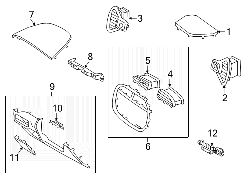 BRACKET ASSY-HEAD UP Diagram for 84776K0AA0