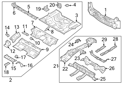 BRACKET ASSY-RR SEAT Diagram for 65568AT000