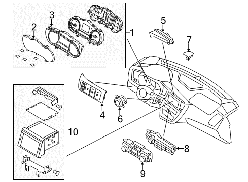Cluster Assembly-Instrument Diagram for 940414U010