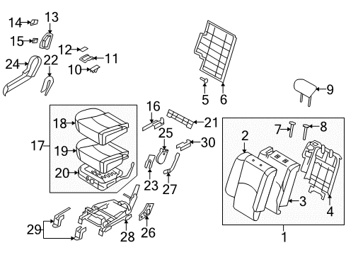 Frame Assembly-Rear Seat Diagram for 894012J100