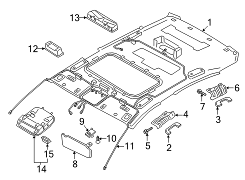 SUNVISOR ASSY,LH Diagram for 85210J6740BGA