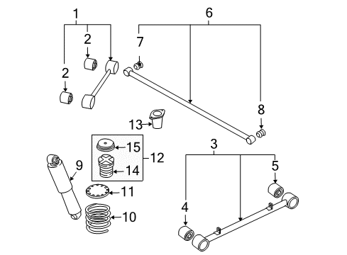 Bump Stopper-Rear Diagram for 551503E000