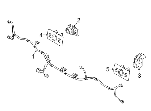 Ultrasonic Sensor Assembly Diagram for 95720E4100AAV