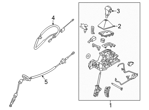 Knob Assembly-Gear Shift Diagram for 467201W200