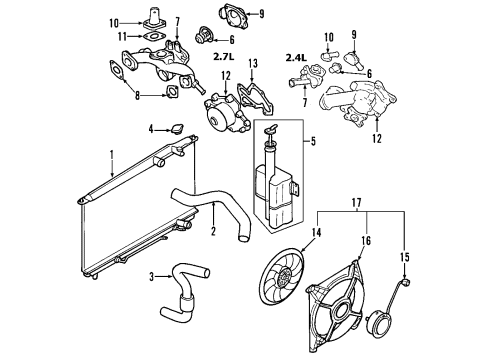 SHROUD-Radiator Diagram for 253502E000