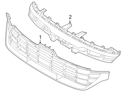 GRILLE ASSY-RADIATOR Diagram for 86350Q5500