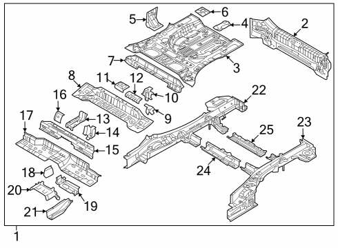BRKT ASSY-BATT MTG R Diagram for 655C3P1000
