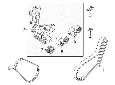 Tensioner Assembly Diagram for 252802G654