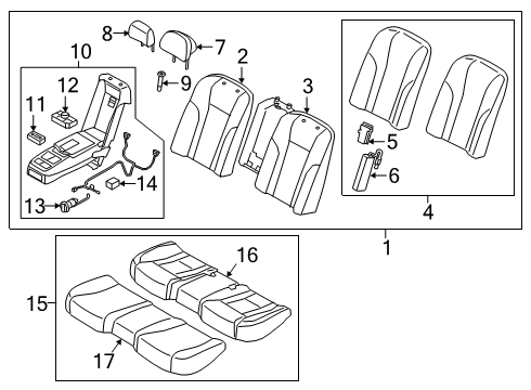 SW & REMOCON ASSY-RR Diagram for 89090J6030