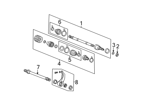 Joint Kit-Front Axle Differential Diagram for 4960538J00