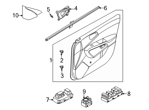 PANEL ASSY-FRONT DOO Diagram for 82306K0AU0D32