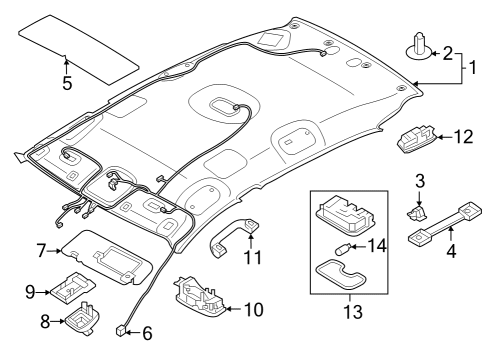 WIRING ASSY-ROOF Diagram for 91800CH400