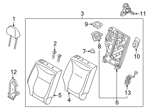 COVERING-RR SEAT BAC Diagram for 89460B2210KF6