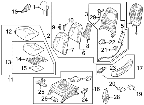 PAD ASSY-FRONT SEAT Diagram for 88150P1530