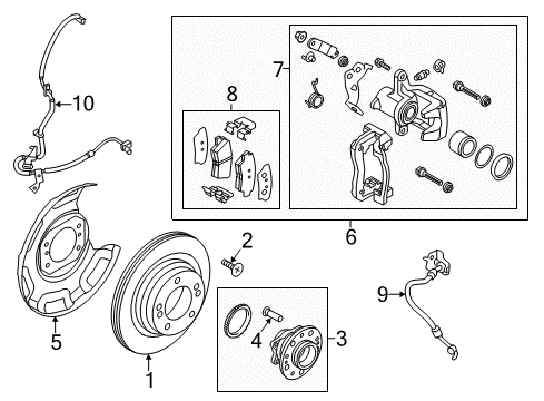 Caliper Kit-Rear Brake Diagram for 58311B0A30