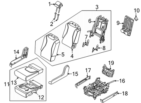 HEADREST ASSY-REAR S Diagram for 89705R0240KQ5
