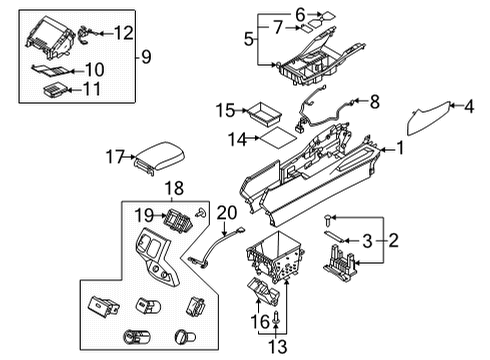 WIRING ASSY-CONSOLE Diagram for 84624P2000