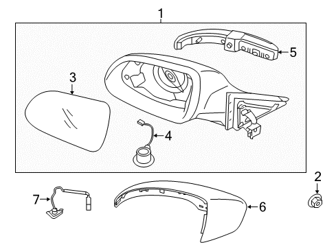 MIRROR ASSY-OUTSIDE Diagram for 87620F6130
