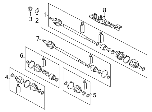 JOINT & SHAFT KIT-FR Diagram for 495804R200SJ