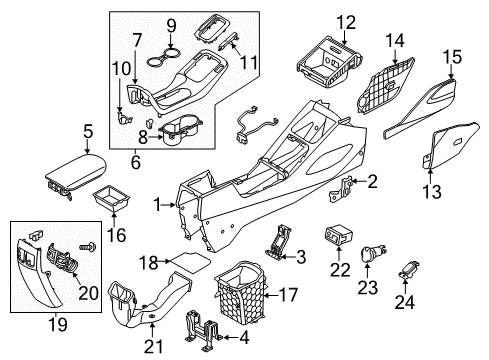 Cup Holder Mat Diagram for 84616B0000WK
