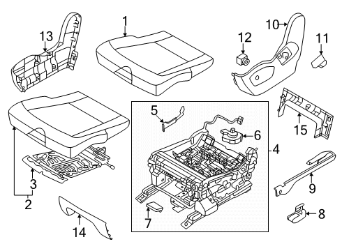 Rear Seat Cushion Frame Assembly Diagram for 89230DO420