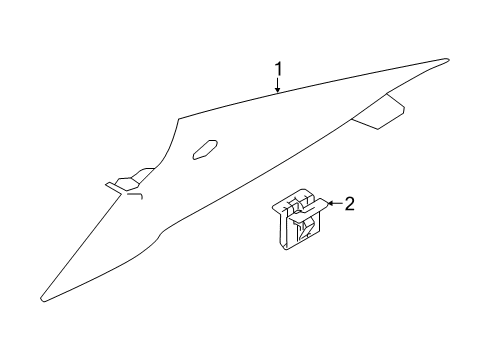 Rear Pillar Trim Assembly Diagram for 85850F6000GYT