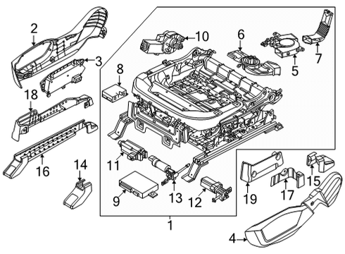 COVER-FR SEAT MTG RR Diagram for 88594XA000DFS