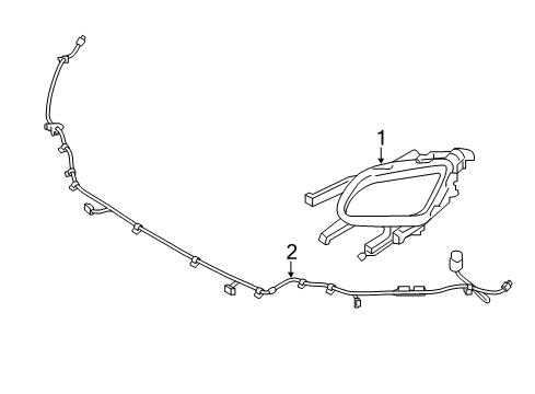 Front Fog Lamp Assembly Left Hand Diagram for 922014U550