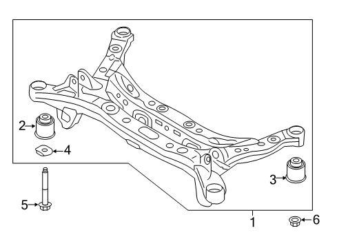 Crossmember Bushing Diagram for 55450G8000