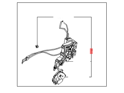 2008 Kia Rio Door Lock Actuator - 813121G000