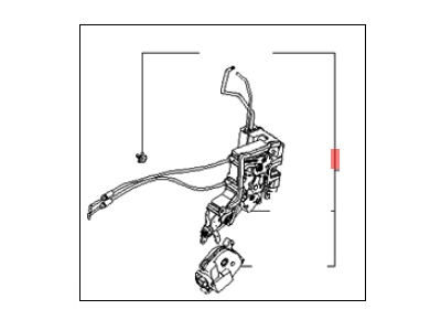 Kia 813221G000 Front Door Latch & Actuator Assembly, Right