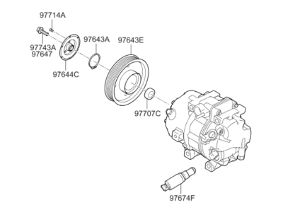 Kia Sorento A/C Compressor - 97701C6500