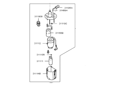 Kia 31110A7800 Fuel Pump Complete