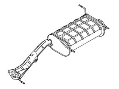 2002 Kia Sportage Muffler - 0K01W40100D