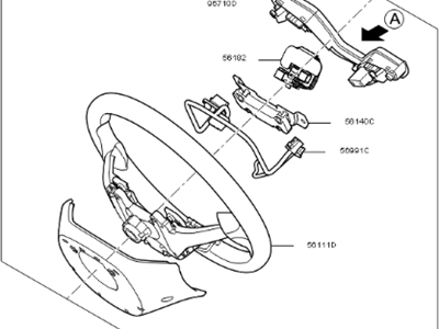 2015 Kia K900 Steering Wheel - 561003T710WK