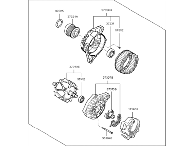 2016 Kia Soul Alternator - 373002E820